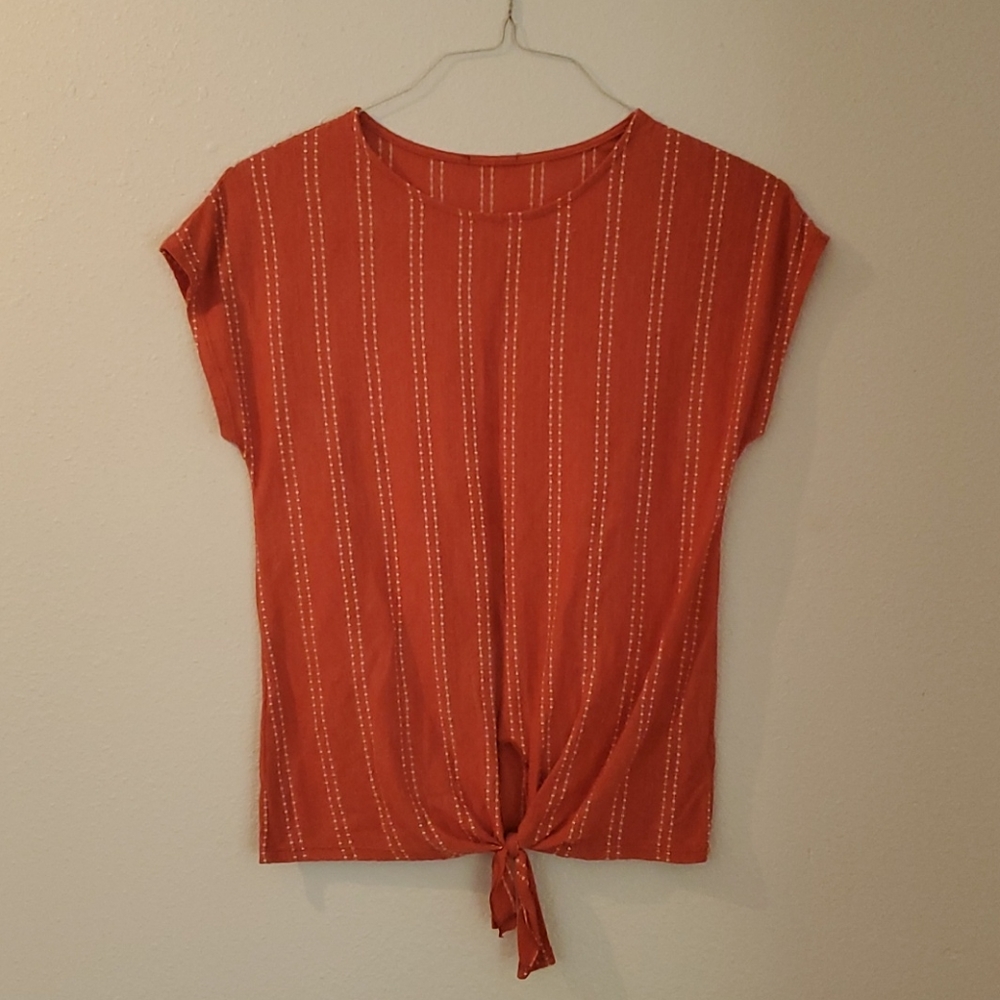Boho mauve tie top